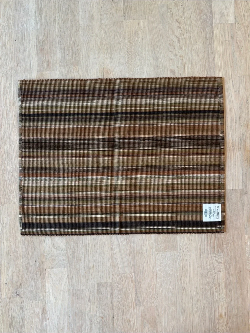 NIP Placemats Crate & Barrel | Set of 6 | Pattern: Kaleidoscope | Khaki